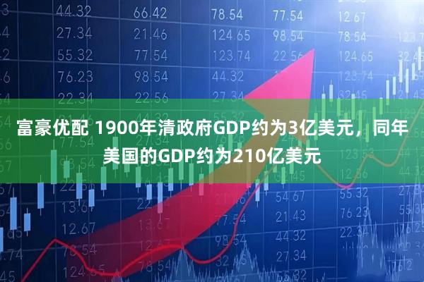 富豪优配 1900年清政府GDP约为3亿美元，同年美国的GDP约为210亿美元