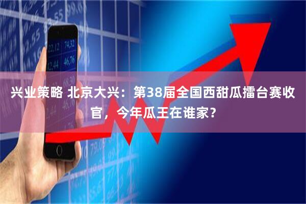 兴业策略 北京大兴：第38届全国西甜瓜擂台赛收官，今年瓜王在谁家？